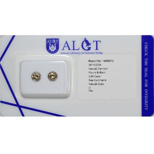 Sans Prix de Réserve - 2 pcs Diamant (Naturelle) - 0.95 ct -, Handtassen en Accessoires, Edelstenen