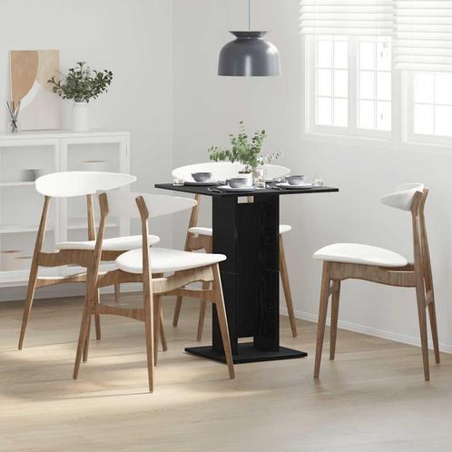vidaXL Bistrotafel Zwart Eiken 60x60x75 cm Bewerkt Hout, Huis en Inrichting, Tafels | Eettafels, Nieuw, Verzenden