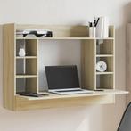 vidaXL Wandbureau 105x48x75 cm bewerkt hout sonoma, Verzenden, Nieuw