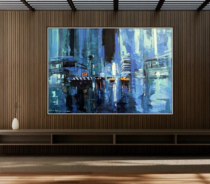 Adam Wajerczyk - New York street XL, Antiek en Kunst, Kunst | Schilderijen | Modern