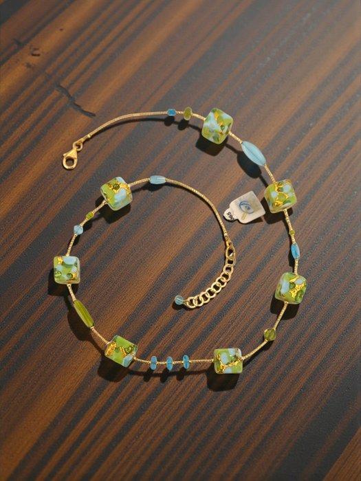 Metaal - Halsketting, Antiek en Kunst, Antiek | Glaswerk en Kristal