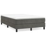 vidaXL Boxspring met matras fluweel donkergrijs 120x190 cm, Huis en Inrichting, Slaapkamer | Bedden, Verzenden, Nieuw