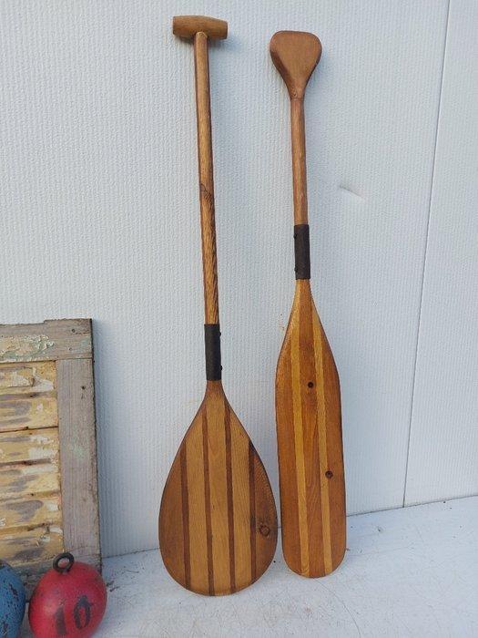 Roeispanen en peddels (2) - Hout, Antiek en Kunst, Curiosa en Brocante