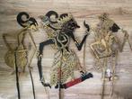 Drie wayang kulit schaduwpoppen - Java - Indonesië  (Zonder, Antiek en Kunst