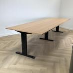verstelbare vergadertafel 320x120 cm,  beuken-zwart, Gebruikt, Bureau