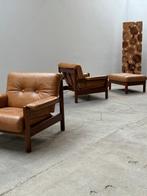 Fauteuil (3) - Je suis Jean Gillon Stil. - Bois, Cuir - 2