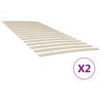 vidaXL Sommiers à lattes avec 34 lattes 2 pcs 90x200 cm, Verzenden