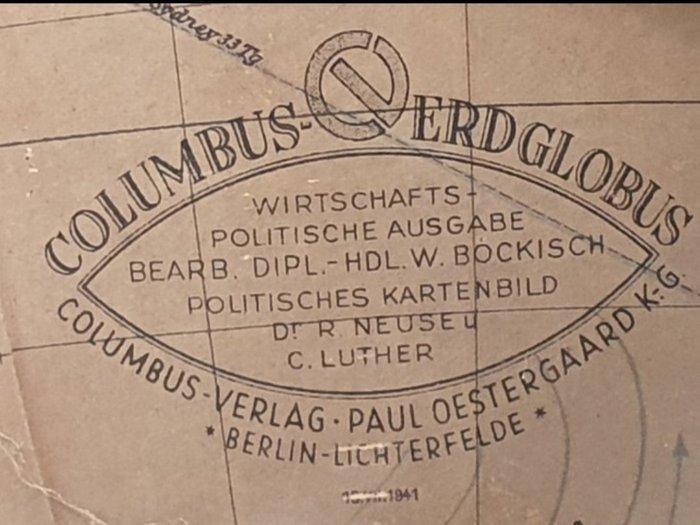 Columbus War Globe in een Art Deco-stoel - 1930-1940, Livres, Atlas & Cartes géographiques