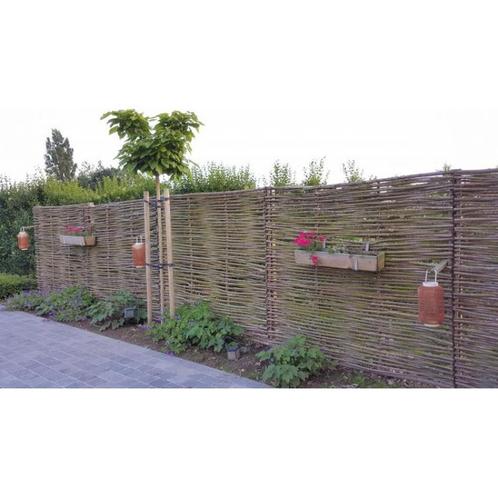 Tuinscherm van gevlochten hazelaar - tuinscherm in hout - -, Tuin en Terras, Tuinhekken en Hekwerk