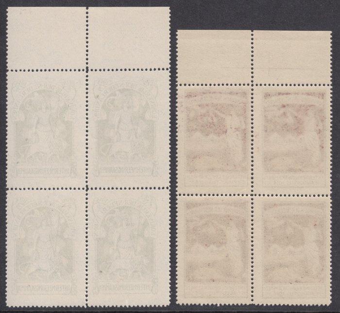 Nederland 1916 - Interneringszegels, in (rand)blokken van, Postzegels en Munten, Postzegels | Nederland
