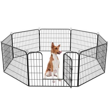 Avalo Puppyren Ø210cm Opvouwbaar Zwart - 8 panelen 80x60cm beschikbaar voor biedingen
