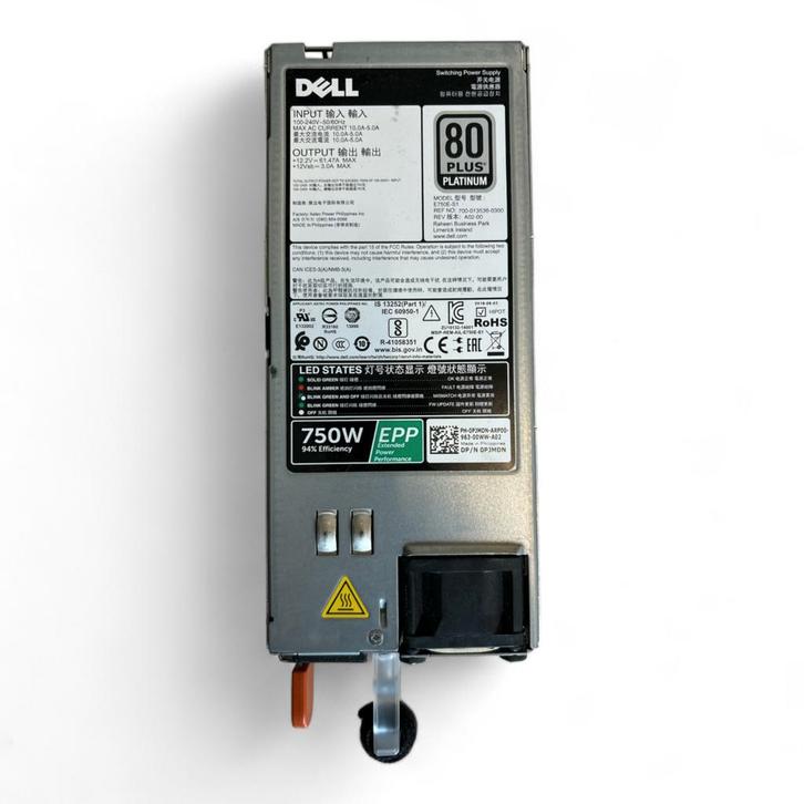 Dell 750W Power Supply 80 Plus Platinum voor 13de en 14de, Computers en Software, Interne voedingen, Refurbished, Verzenden