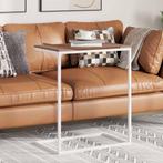 vidaXL Bijzettafel 55x35x66 cm bewerkt hout wit, Verzenden, Nieuw