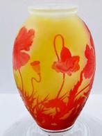 Emile Gallé - Vase - Verre - Vase galle aux pavots, Antiek en Kunst
