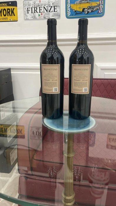 2023 Massetino - Toscane - 2 Fles (0,75 liter), Verzamelen, Wijnen