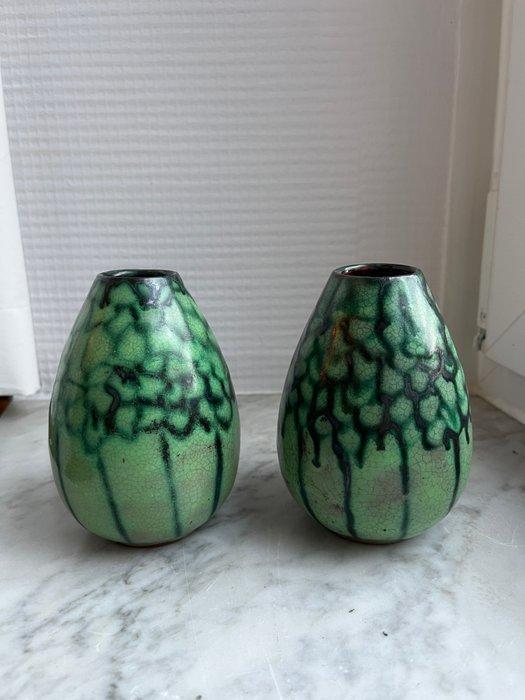 Vallauris - dekselvaas - Keramiek - paar vazen, Antiek en Kunst, Antiek | Glaswerk en Kristal