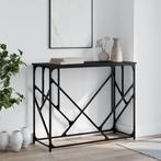 vidaXL Wandtafel 100x40x80 cm bewerkt hout zwart, Huis en Inrichting, Tafels | Bijzettafels, Verzenden, Nieuw