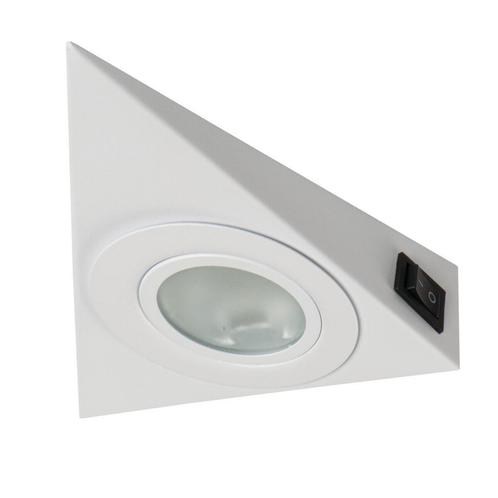 Driehoekspot wit met schakelaar G4 - 12 Volt, Huis en Inrichting, Lampen | Spots, Nieuw, Verzenden