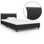 vidaXL Bedframe kunstleer zwart 90x200 cm, Huis en Inrichting, Slaapkamer | Bedden, Verzenden, Nieuw