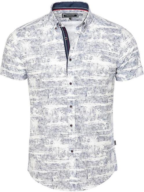 Carisma Overhemd Korte Mouw Met Palmboom Motief Wit 9145, Kleding | Heren, T-shirts, Verzenden