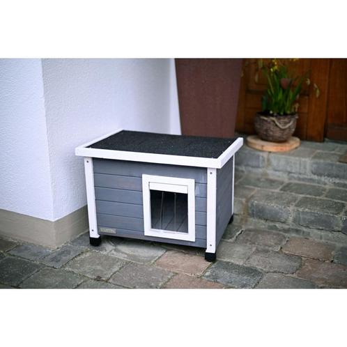 Maison pour chat rustica, blanc/gris, 57x42x45cm - kerbl, Dieren en Toebehoren, Katten-accessoires