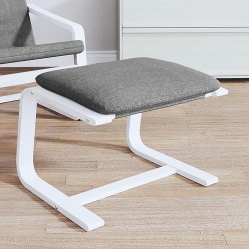 vidaXL Voetenbank 51x41x40 cm stof donkergrijs, Huis en Inrichting, Zetels | Voetbanken en poefs, Nieuw, Verzenden