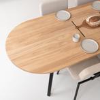 Tafel plat ovaal massief eikenhout - Driehoek, Huis en Inrichting, Nieuw