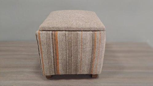 Tabouret - Bois/Tissu - Pouf/tabouret vintage avec espace de, Antiek en Kunst, Kunst | Designobjecten
