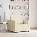 vidaXL Enkel Sofa Bed Crème 90 x 165 x 87 cm Stof, Huis en Inrichting, Fauteuils, Verzenden, Nieuw