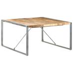 vidaXL Eettafel 140x140x75 cm ruw mangohout, Huis en Inrichting, Verzenden, Nieuw
