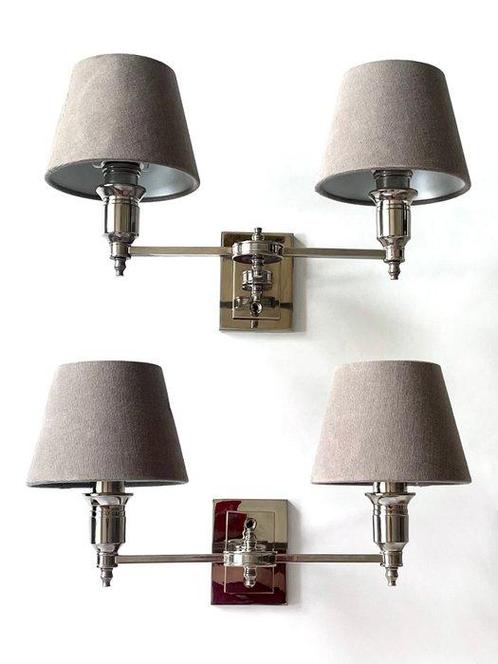 Eichholtz - Lampe murale (2) - Double de Lexington - Nickel, Huis en Inrichting, Overige Huis en Inrichting