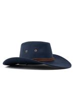 Cowboyhoed Donkerblauw Suede Blauwe Suedelook Cowboy Western, Ophalen of Verzenden, Nieuw