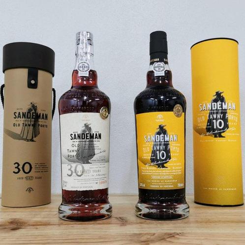 Sandeman - 10 years old Tawny, 30 years old Tawny -  Douro, Verzamelen, Wijnen