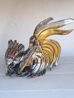 sculptuur, Gallo futurista - 14.5 cm - Zilverbrons