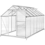 Aluminium broeikas met fundament - 375 x 185 x 195 cm, Tuin en Terras, Kweekspullen, Nieuw, Verzenden