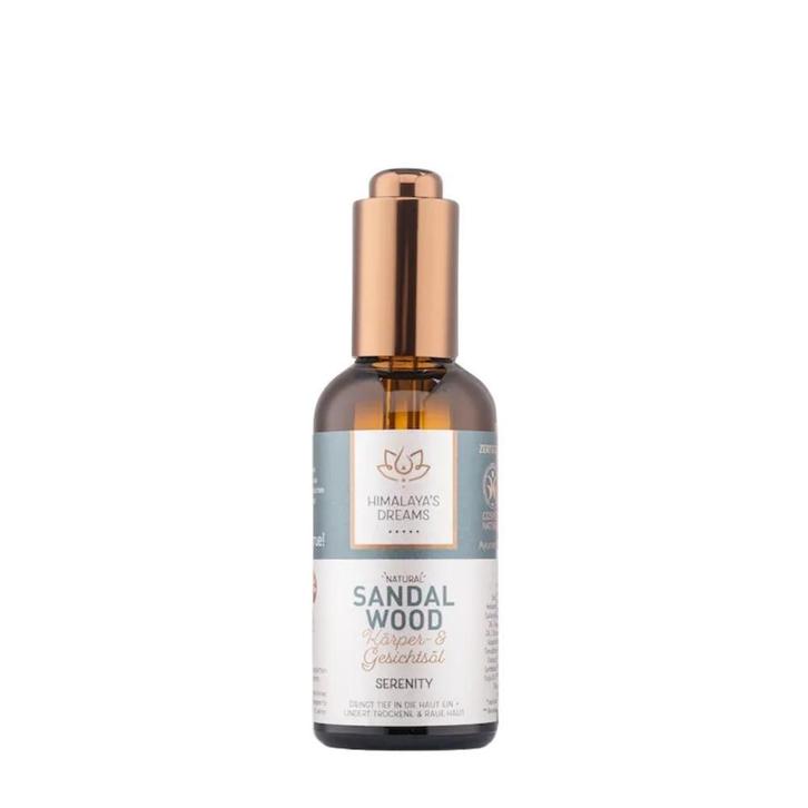 Lichaams- en Gezichtsolie Sandelhout Serenity - Himalayas, Sport en Fitness, Gezondheidsproducten en Wellness, Ophalen of Verzenden