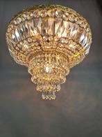 Lustre - Perciosa Lampe Art Nouveau - Laiton, Cristal, Antiek en Kunst