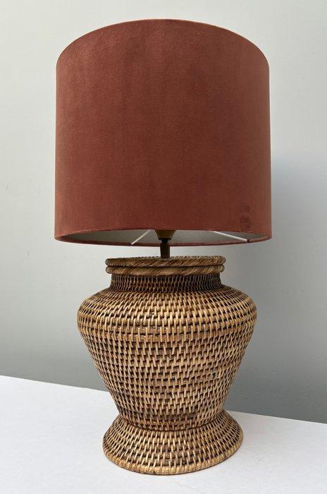 Lampe de table - Rotin, Textile - Grande lampe de table de, Antiquités & Art, Curiosités & Brocante
