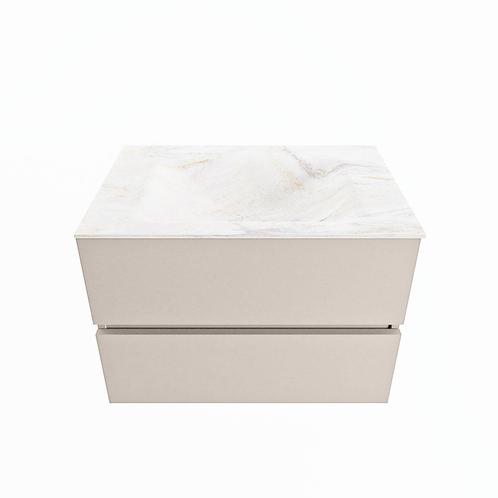 MONDIAZ VICA-DLUX 70cm badmeubel onderkast Linen 2 lades., Doe-het-zelf en Bouw, Sanitair, Overige typen, Nieuw, Ophalen of Verzenden