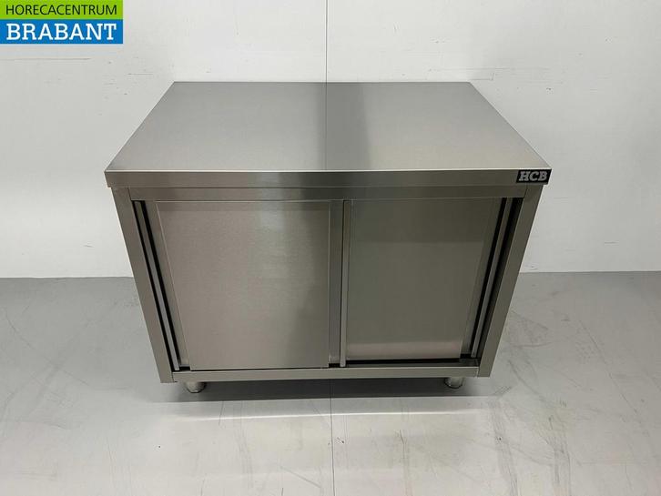 RVS Werkkast Premium-line Kast Werktafel 2 schuifdeuren 100, Zakelijke goederen, Horeca | Meubilair en Inrichting, Ophalen of Verzenden