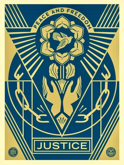 Shepard Fairey (OBEY) (1970) - Peace and Freedom - No, Antiek en Kunst, Kunst | Schilderijen | Modern