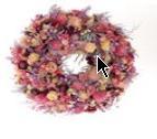 Krans Droogbloemen Fleuri Pink 40cm krans droogbloemen, Nieuw