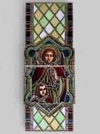 Antique Vitrail - “Angelus Custos” Church Belgium -, Antiek en Kunst