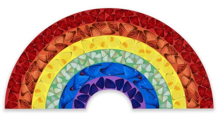 DAMIEN HIRST – Heni Editions Print- “BUTTERFLY RAINBOW”, Antiek en Kunst, Kunst | Designobjecten