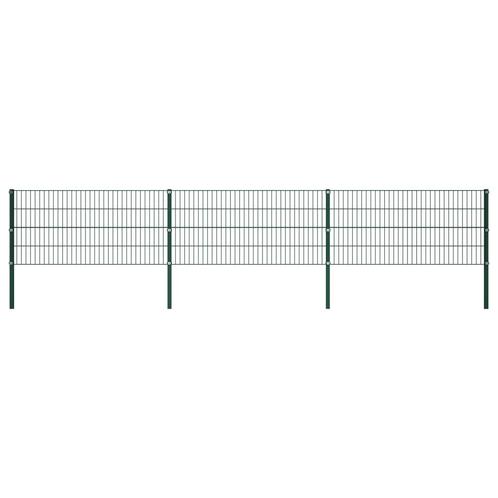 vidaXL Panneau de clôture avec poteaux Fer 5,1 x 0,8 m, Jardin & Terrasse, Clôtures de jardin, Neuf, Envoi