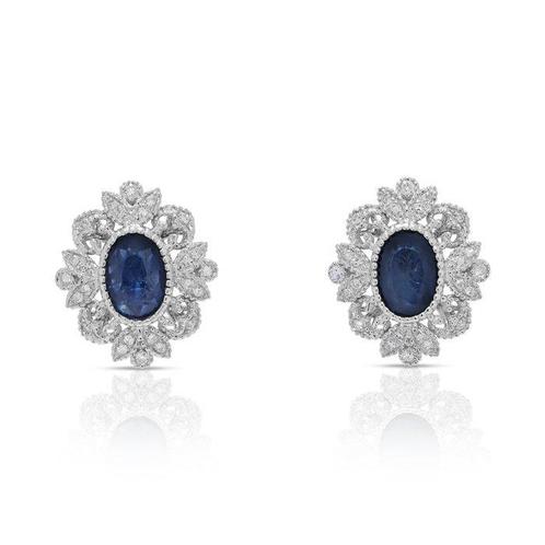 Boucles doreilles - 18 carats Or blanc -  0.64ct. tw., Handtassen en Accessoires, Oorbellen