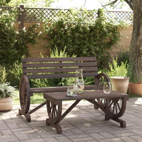 vidaXL Salon de jardin 2 pcs bois de sapin massif, Jardin & Terrasse, Ensembles de jardin, Salons de jardin, Neuf, Envoi