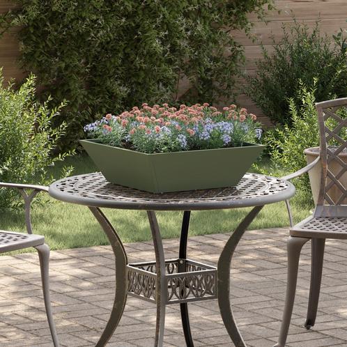vidaXL Tuin Kom Planters — 5 Stuks — Olijfgroen — 50x50x15, Tuin en Terras, Bloempotten, Nieuw, Verzenden
