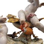 Algora - sculptuur, Ángeles con faisán - 30 cm - Porselein