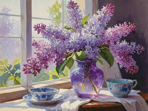 Lavinia Hrimiuc - Lilas • NO Reserve, Antiek en Kunst, Kunst | Schilderijen | Modern
